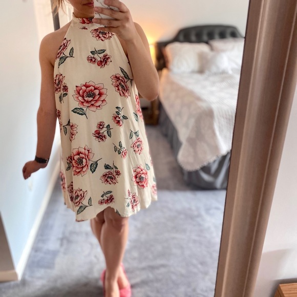 Floral Print Mini Cocktail Dress - Picture 1 of 5